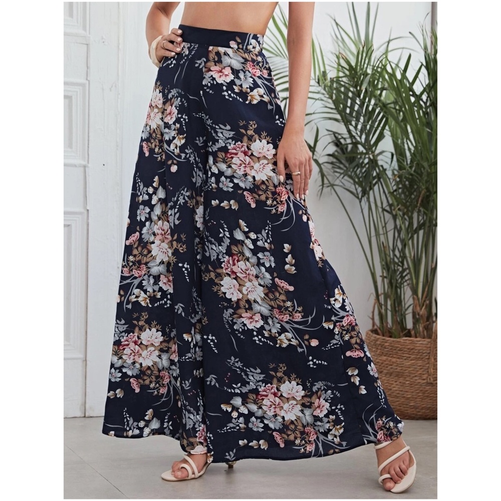 Boho Plus Wide Leg Palazzo Pants - Picture 8 of 10